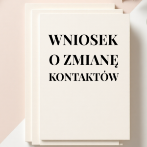 WNIOSEK O ZMIANĘ KONTAKTÓW